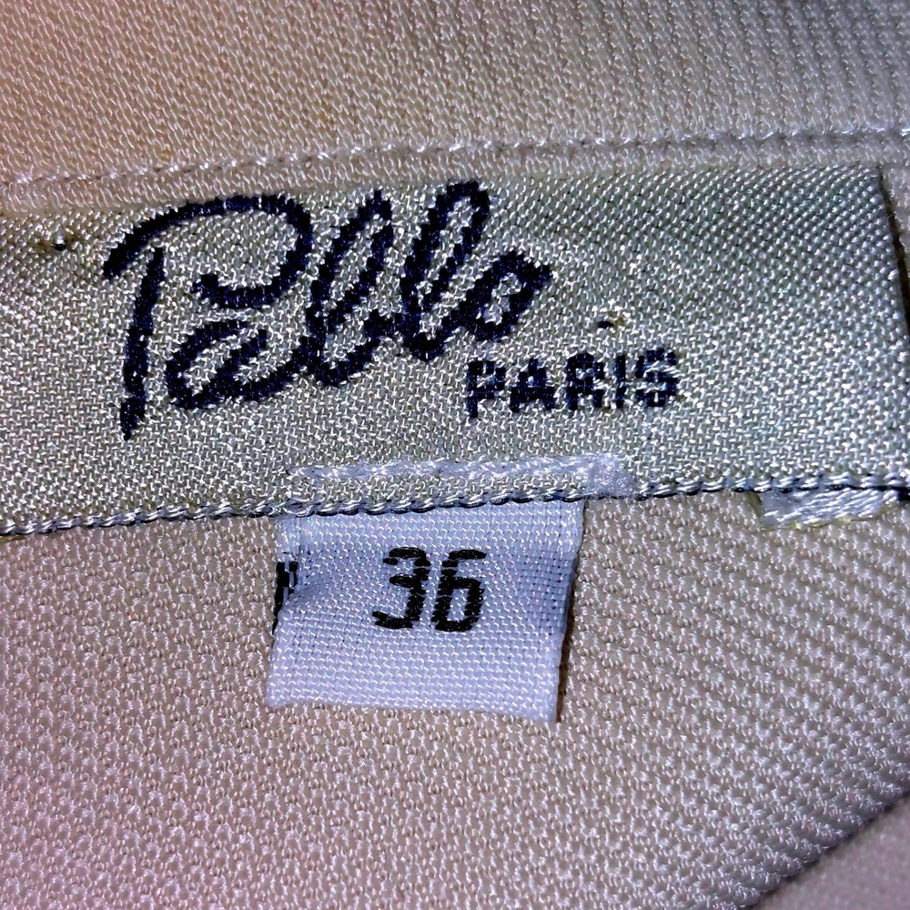 Pablo Paris Women's Vintage Beige Tailored Ribbed Blazer Jacket Size 36 - Picture 5 of 12